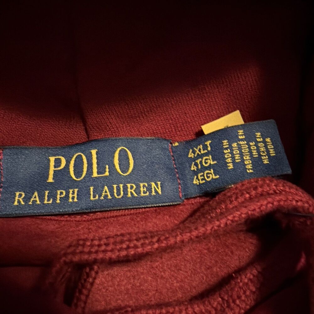 4XLT Polo Ralph Lauren Plaid Logo Graphic Hoodie (a Little Darker In Person) - Picture 2 of 10